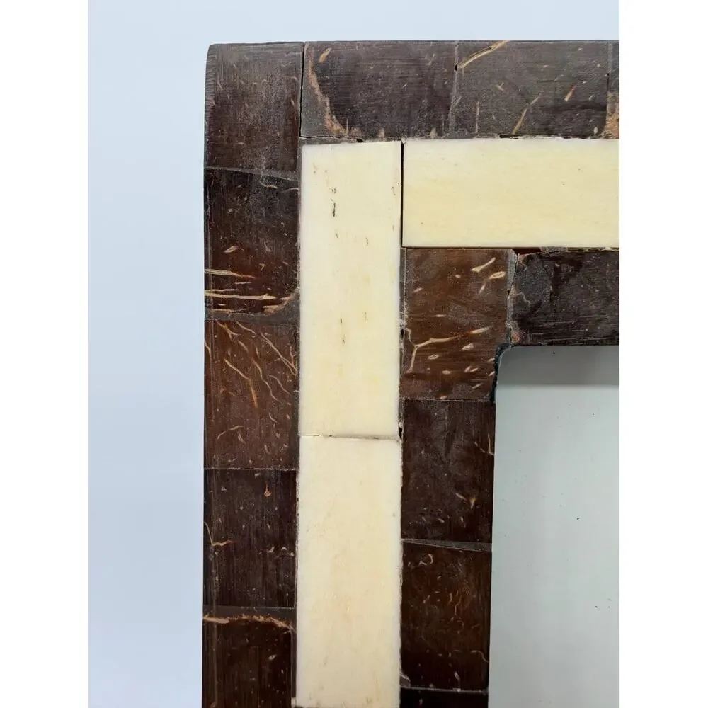 Acadian Landing 8x10 Photo Frame Mosaic Wood Bone Style India 1.68 lb